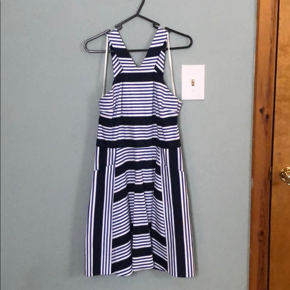 Draper James Striped Fit and Flare (with pockets)